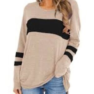 - Color block top long sleeve